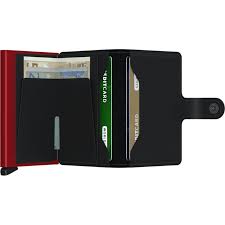 SECRID - MINIWALLET MATTE BLACK AND RED