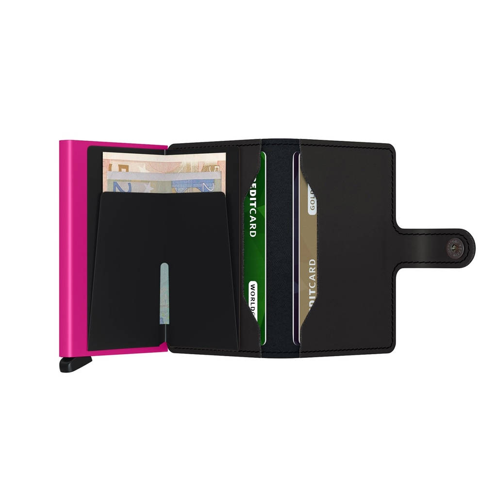 SECRID - MINIWALLET MATTE BLACK AND FUCHSIA