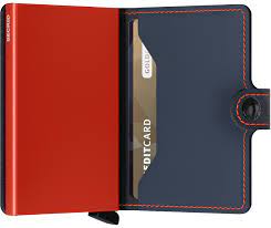 SECRID - MINIWALLET MATTE NIGHTBLUE & ORANGE