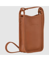 LONGCHAMP - ETUI TÉLÉPHONE CARAMEL LE FOULONNÉ