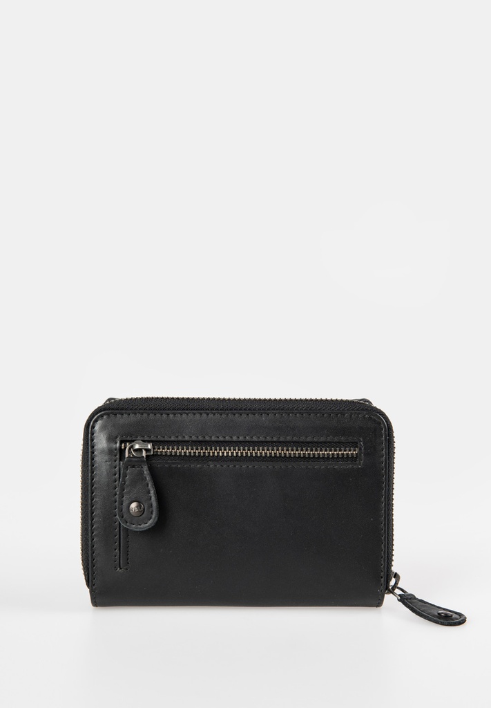 AUNTS & UNCLES - Dahlia zip wallet with flap jet black