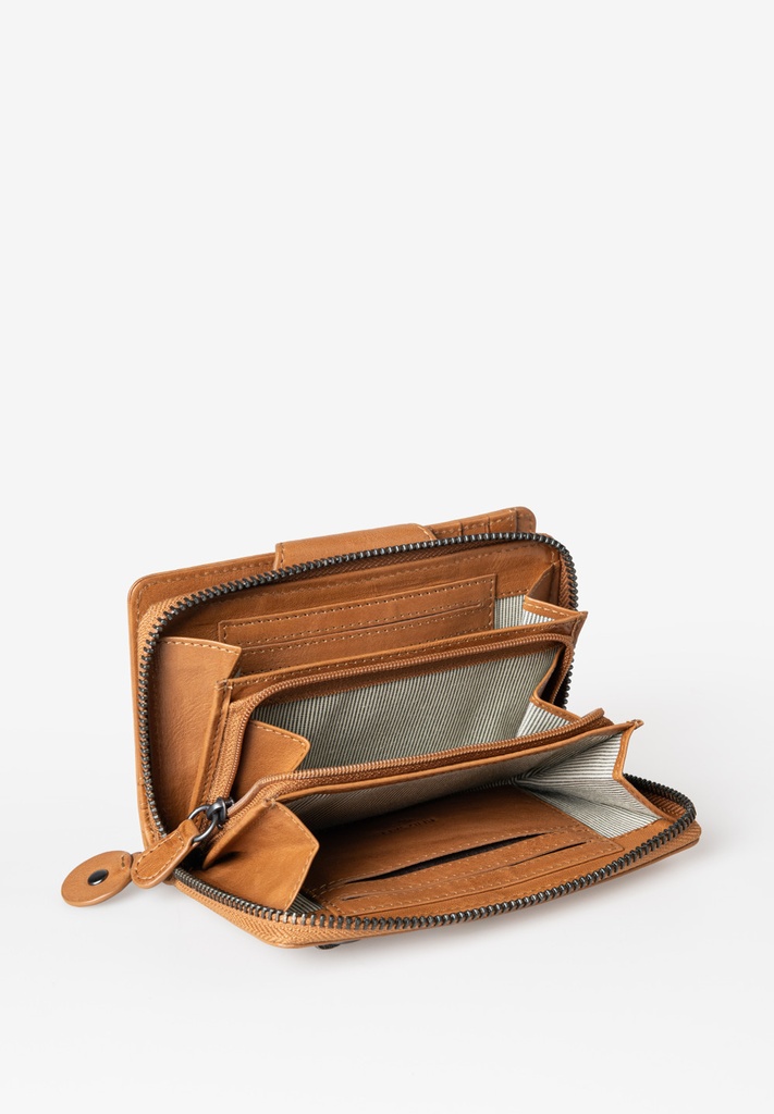 AUNTS & UNCLES - Francis zipper wallet caramel