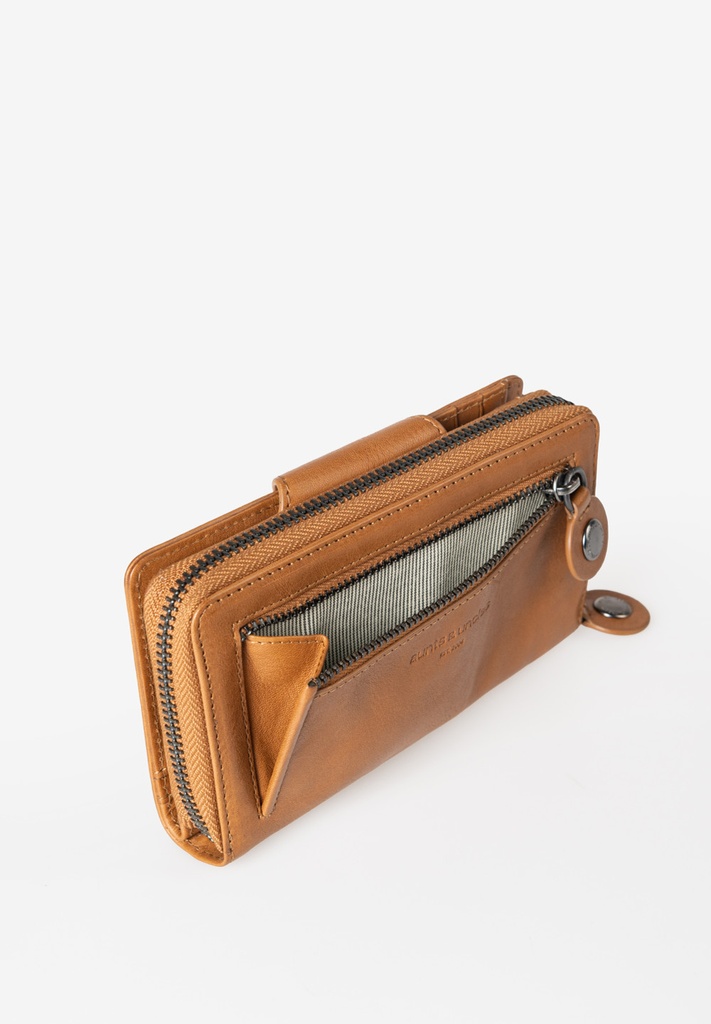 AUNTS & UNCLES - Francis zipper wallet caramel