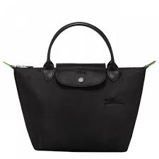 LONGCHAMP - SAC PORTÉ MAIN NOIR NOIR LE PLIAGE GREEN