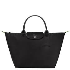 LONGCHAMP - SAC PORTÉ MAIN NOIR NOIR LE PLIAGE GREEN