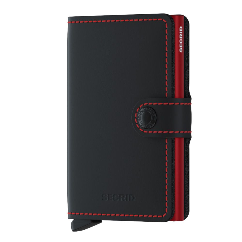 SECRID - MINIWALLET MATTE BLACK AND RED