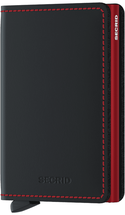 SECRID - SLIMWALLET MATTE BLACK & RED