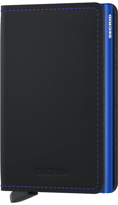 SECRID - SLIMWALLET MATTE BLACK AND BLUE