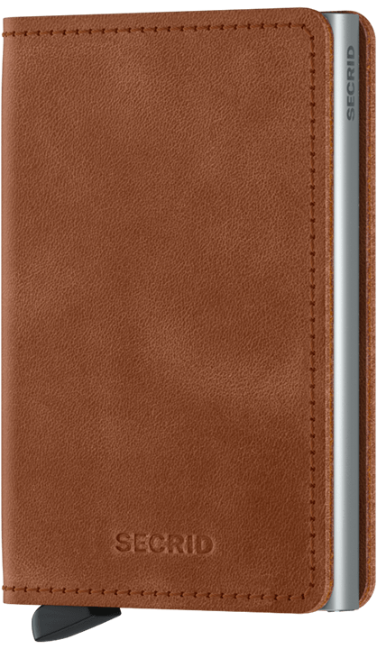 SECRID - SLIMWALLET VINTAGE COGNAC SILVER