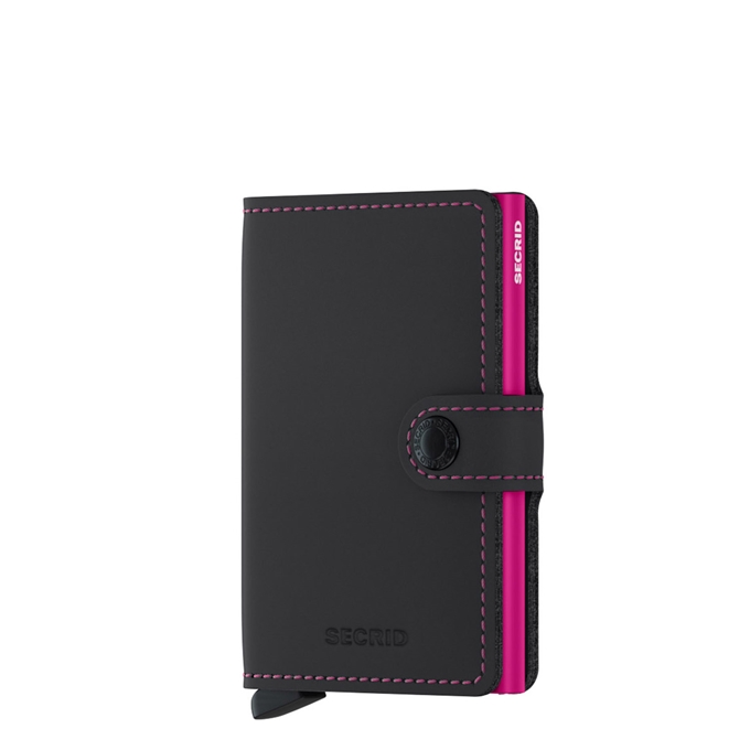 SECRID - MINIWALLET MATTE BLACK AND FUCHSIA