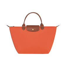 LONGCHAMP - Sac à main M Orange Le Pliage Original