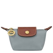 LONGCHAMP - Porte monnaie Acier Le Pliage Original