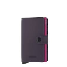 SECRID - MINIWALLET MATTE DARK PURPLE - FUCHSIA