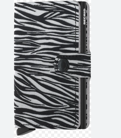 SECRID - MINIWALLET ZEBRA LIGHT GREY