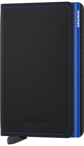 [SLIMWALLET MATTE BLACK AND BLUE] SECRID - SLIMWALLET MATTE BLACK AND BLUE