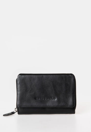 [20113-0] AUNTS & UNCLES - Dahlia zip wallet with flap jet black